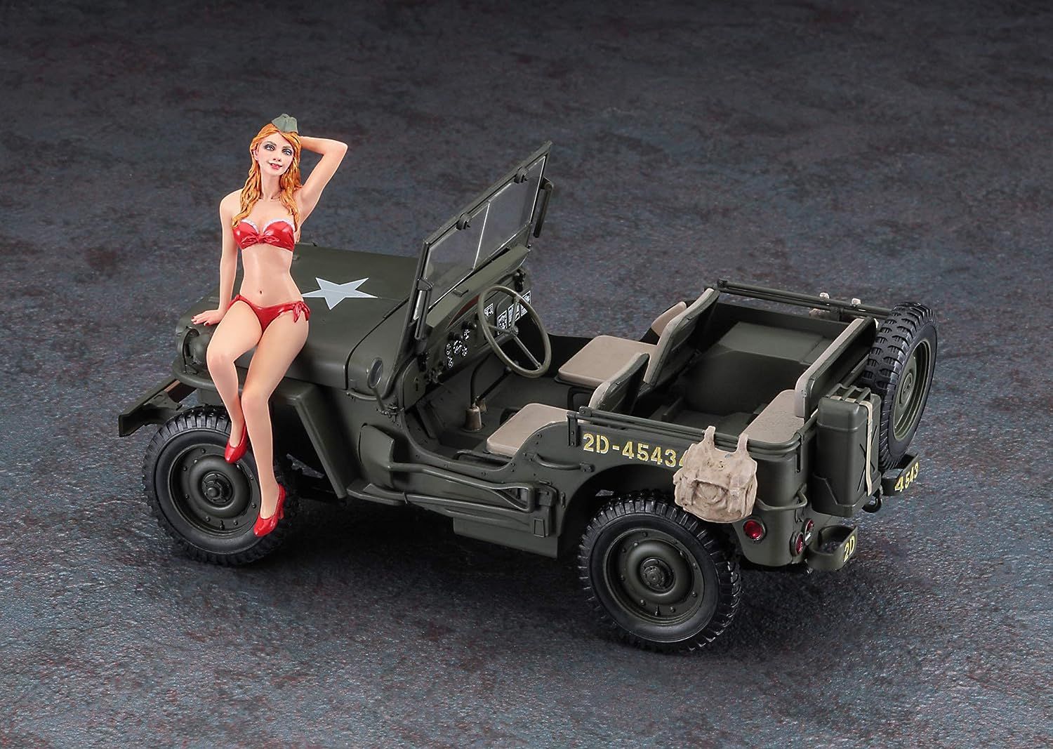 Hasegawa 1/4t 4x4 Truck w/Blond Girls Figure - BanzaiHobby