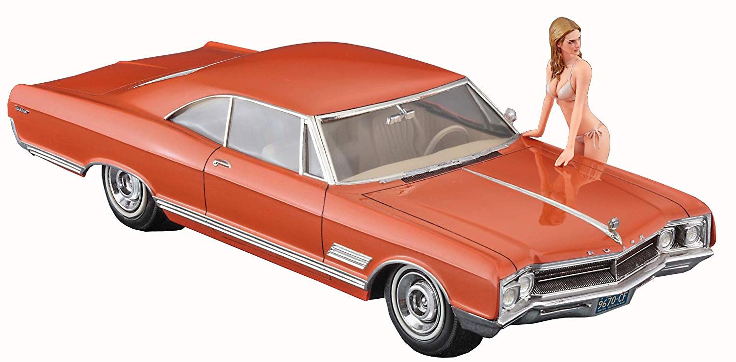 Hasegawa 1966 American Coupe TypeB w/Blond Girls Figure` - BanzaiHobby