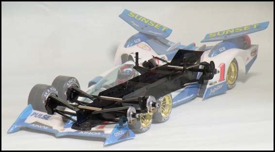 Chevron Models CFS007A Cyber Formula Display Chassis - 6 wheels - BanzaiHobby