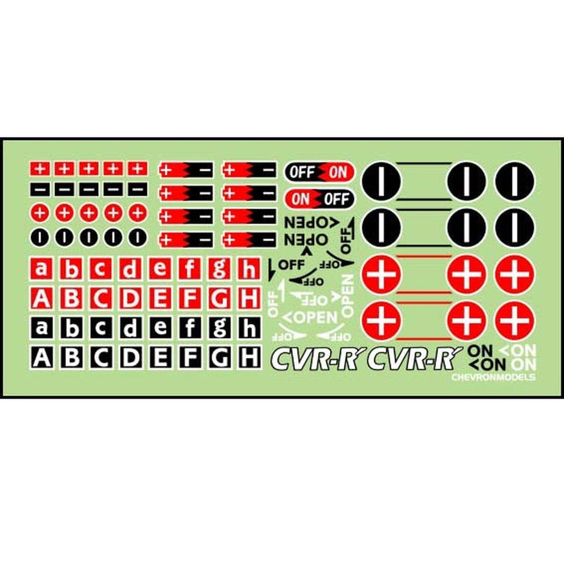 Chevron Models STS030 Decal for Battery - BanzaiHobby