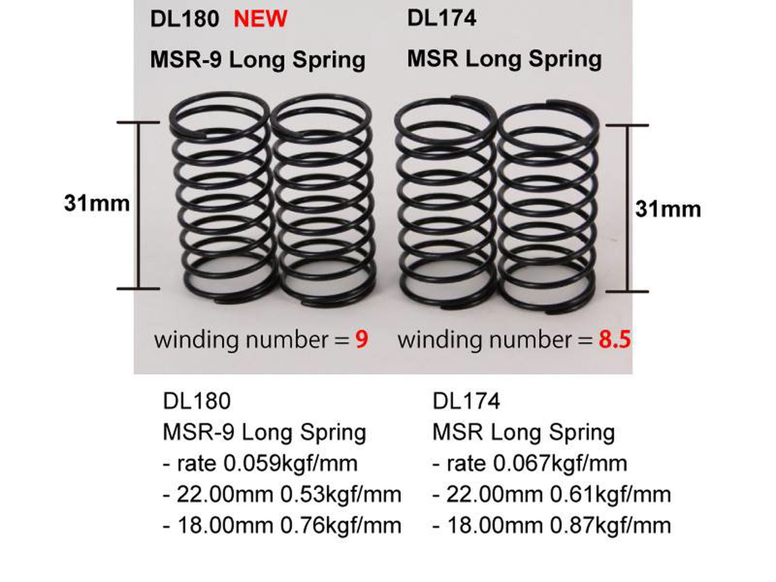 D-LIKE DL180 MSR-9 Long Spring - BanzaiHobby