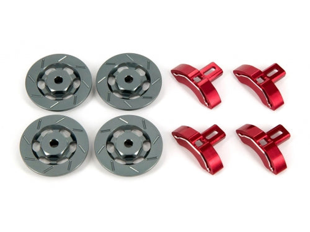 D-LIKE DL337 Aluminium Caliper & Rotor Hub (Red) for RE-R Hybrid - BanzaiHobby