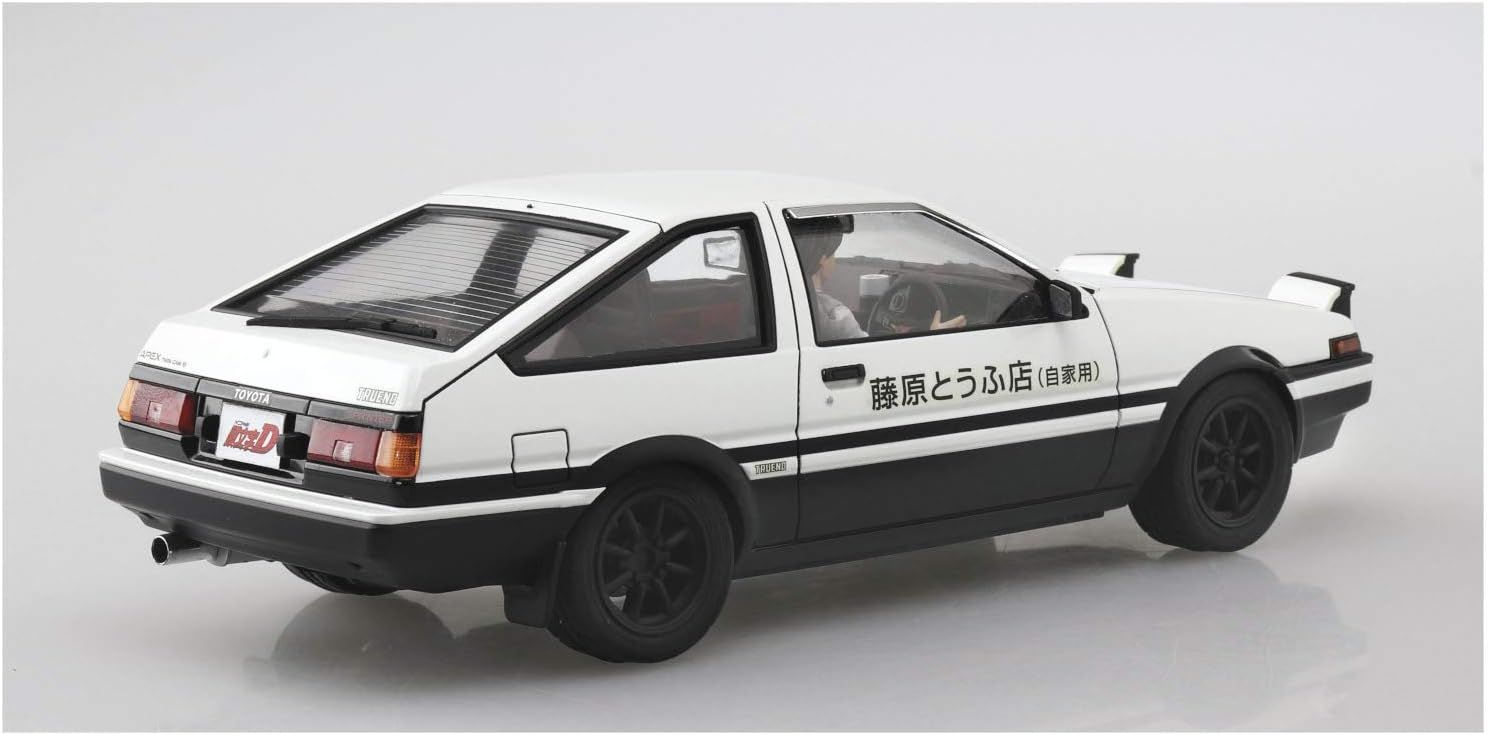 Aoshima 1/24 Fujiwara Takumi 86 Trueno Project D Specification w/Driver Figur Damage Box - BanzaiHobby