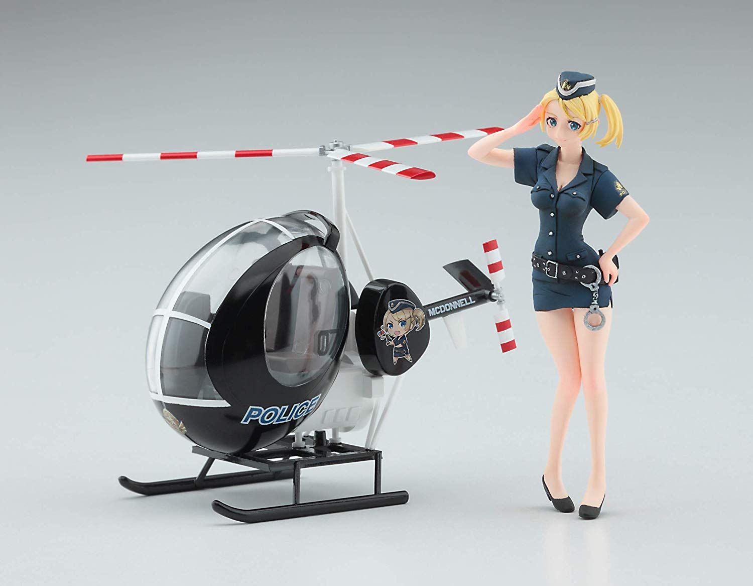 Hasegawa Egg Girls Collection No.07 `Amy McDonnell`(Police) w/Egg Plane - BanzaiHobby