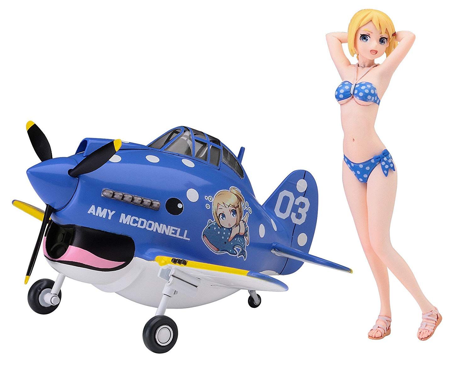 Hasegawa Egg Girls Collection No.03 Amy McDonnell w/Egg Plane P-40 War - BanzaiHobby