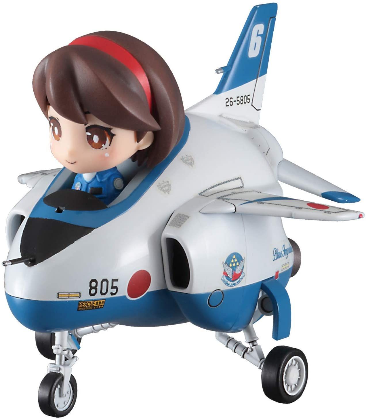 Hasegawa Deformed Egg Girls No.01 `Rei Hazumi` w/Egg Plane T-4 Blue Impul - BanzaiHobby