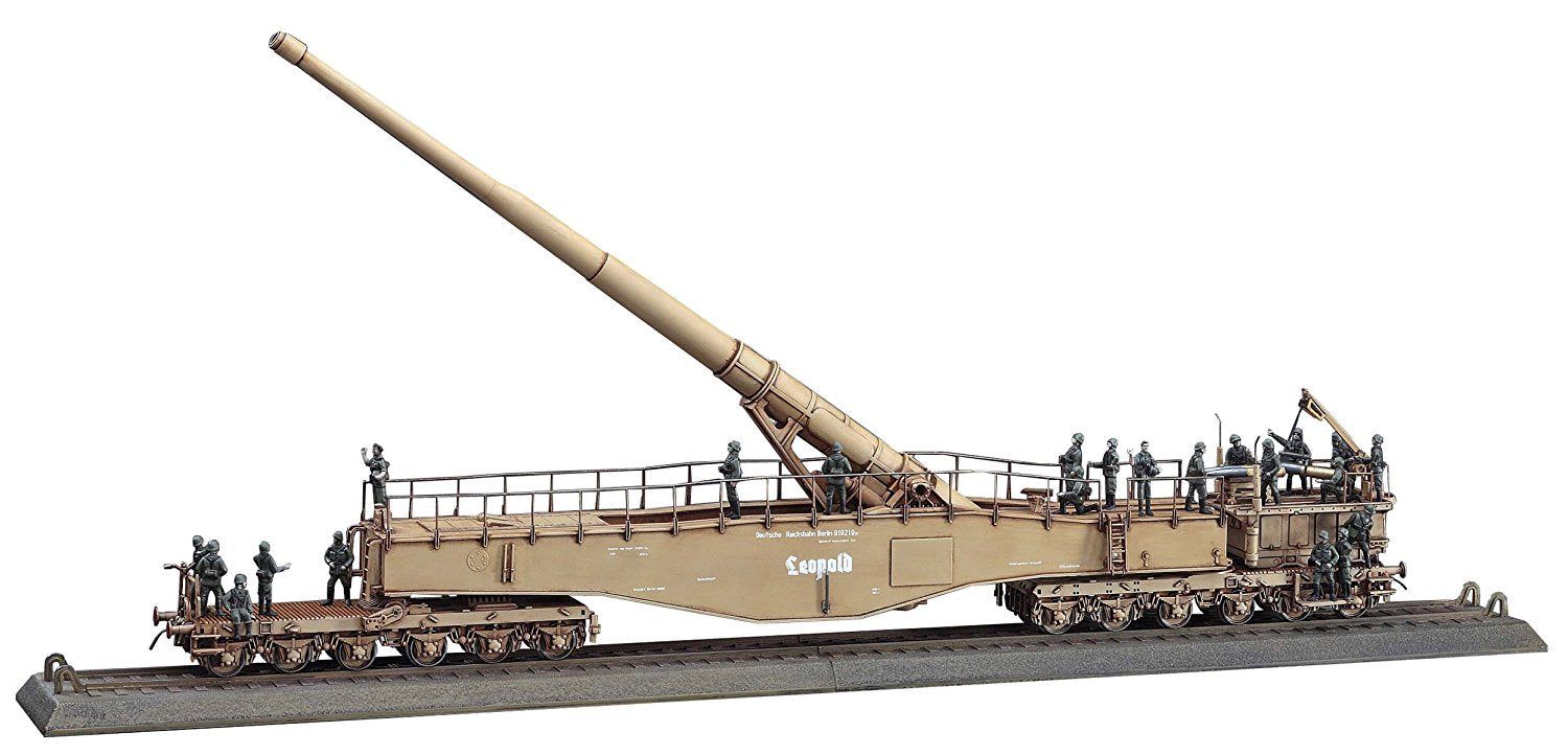 Hasegawa German Army Railway gun K5(E) Leopold w/Figure - BanzaiHobby