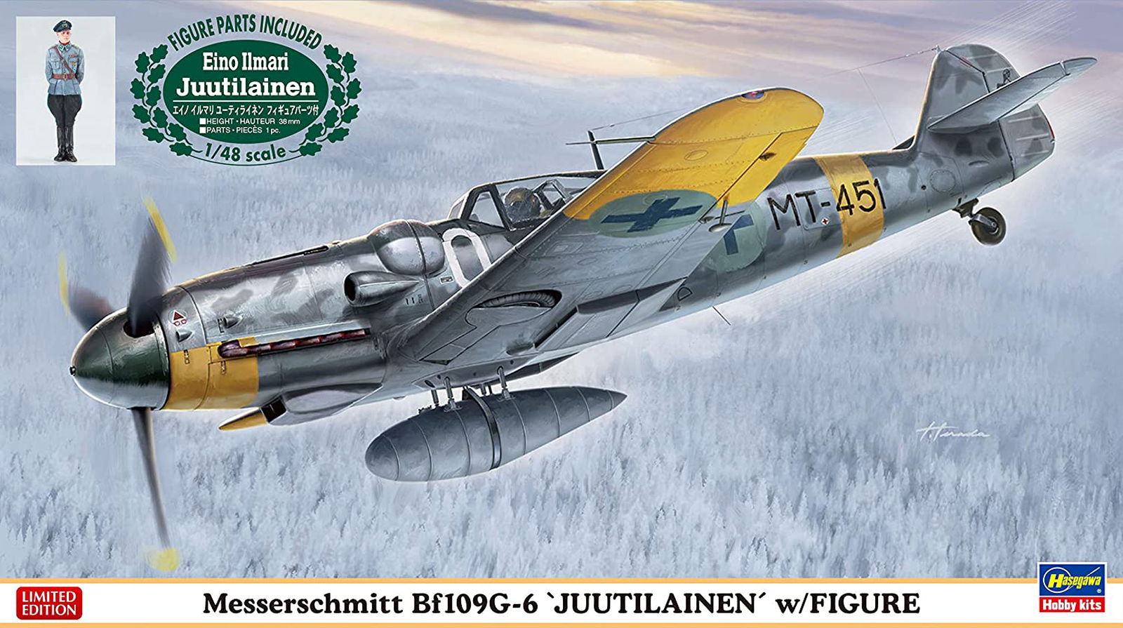 Hasegawa Messerschmitt Bf109G-6 `Juutilainen``w/Figure - BanzaiHobby