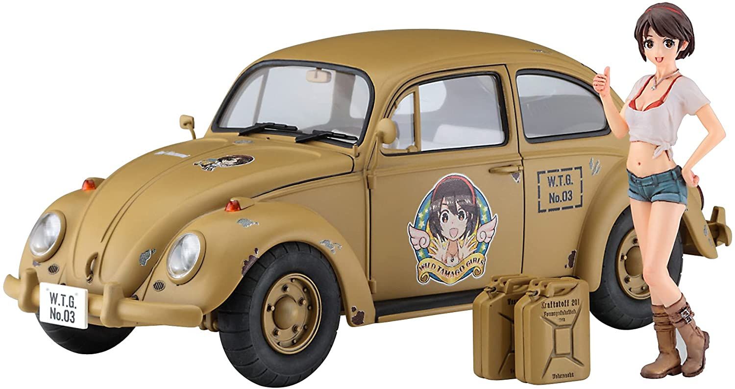 Hasegawa Wild Egg Girls No.03 VW Beetle `Rei Hazumi` w/Figure - BanzaiHobby