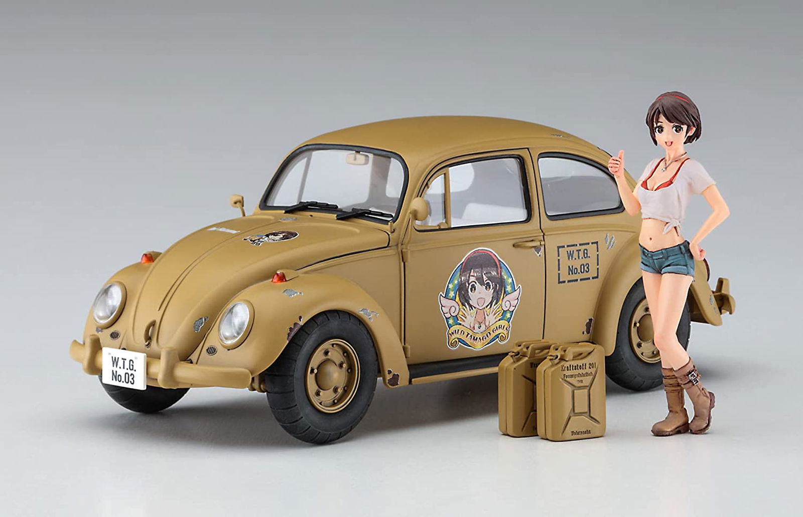 Hasegawa Wild Egg Girls No.03 VW Beetle `Rei Hazumi` w/Figure - BanzaiHobby