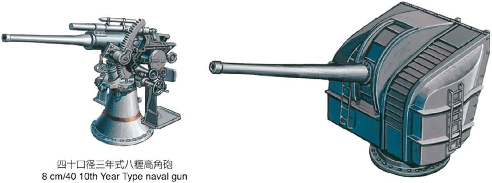 Fine Molds IJN 12cm Single AA Gun & 8cm Single AA Gun - BanzaiHobby