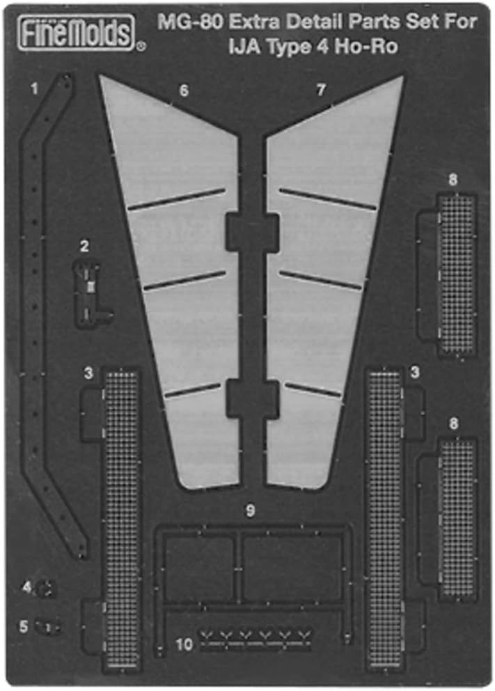 Fine Molds MG80 Photo-Etched Parts for Type 4 [Ho-Ro] - BanzaiHobby