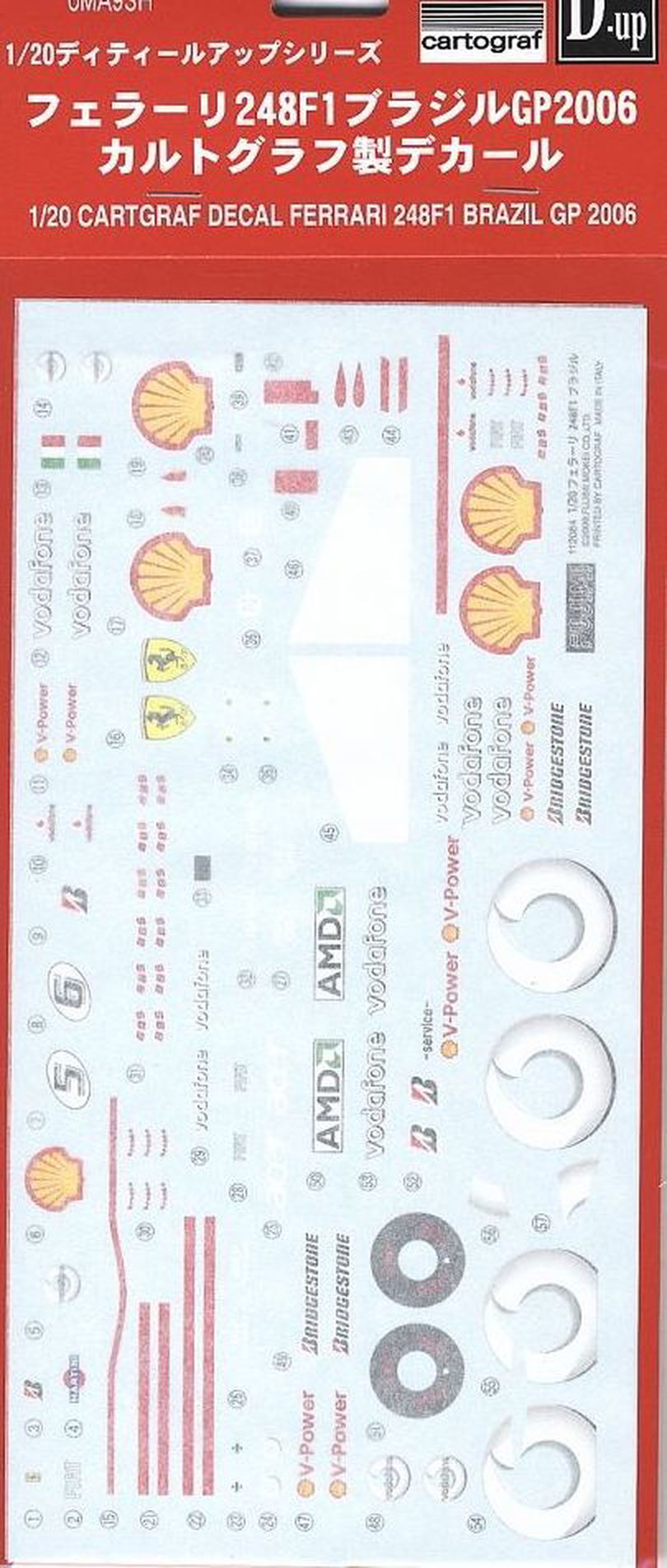 Fujimi 248F1 2006 Brazil GP Cartograf Decal - BanzaiHobby