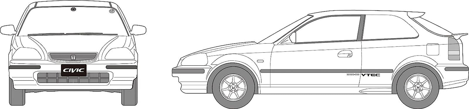 Fujimi Honda Miracle Civic SiR `96 EK4 - BanzaiHobby