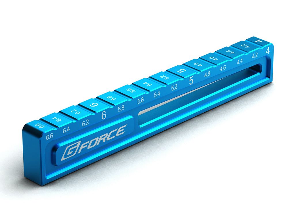 G-FORCE G0116 Droop Gauge 4.0 to 6.6mm（Blue） - BanzaiHobby