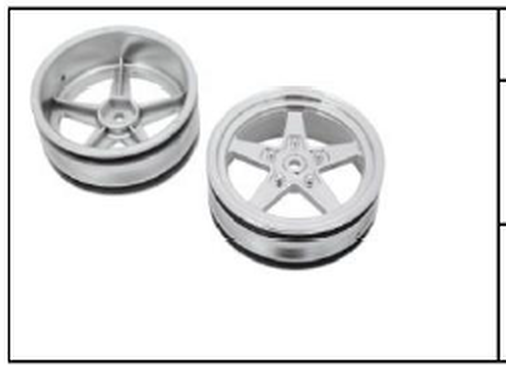 G-FORCE GOP130 Front Spoke Wheel 2.2 (Chrome) - BanzaiHobby