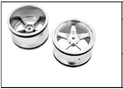 G-FORCE GOP131 Rear Spoke Wheel 2.2 (Chrome) - BanzaiHobby