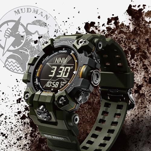 マッドマン　G-SHOCK カーキ G-SHOCK Gショック 電波 ソーラー マッドマン MUDMAN 腕時計
