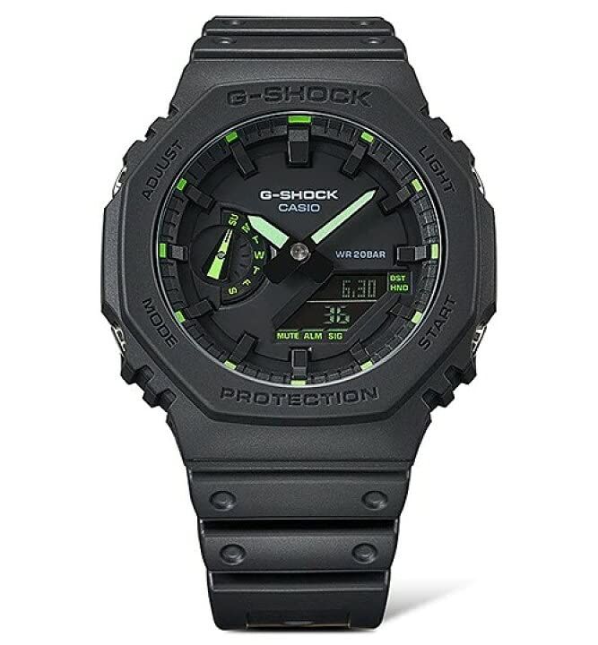 G-Shock(ジーショック) 腕時計 ネオンアクセント グリーン GA2100-1A3, グリーン - BanzaiHobby