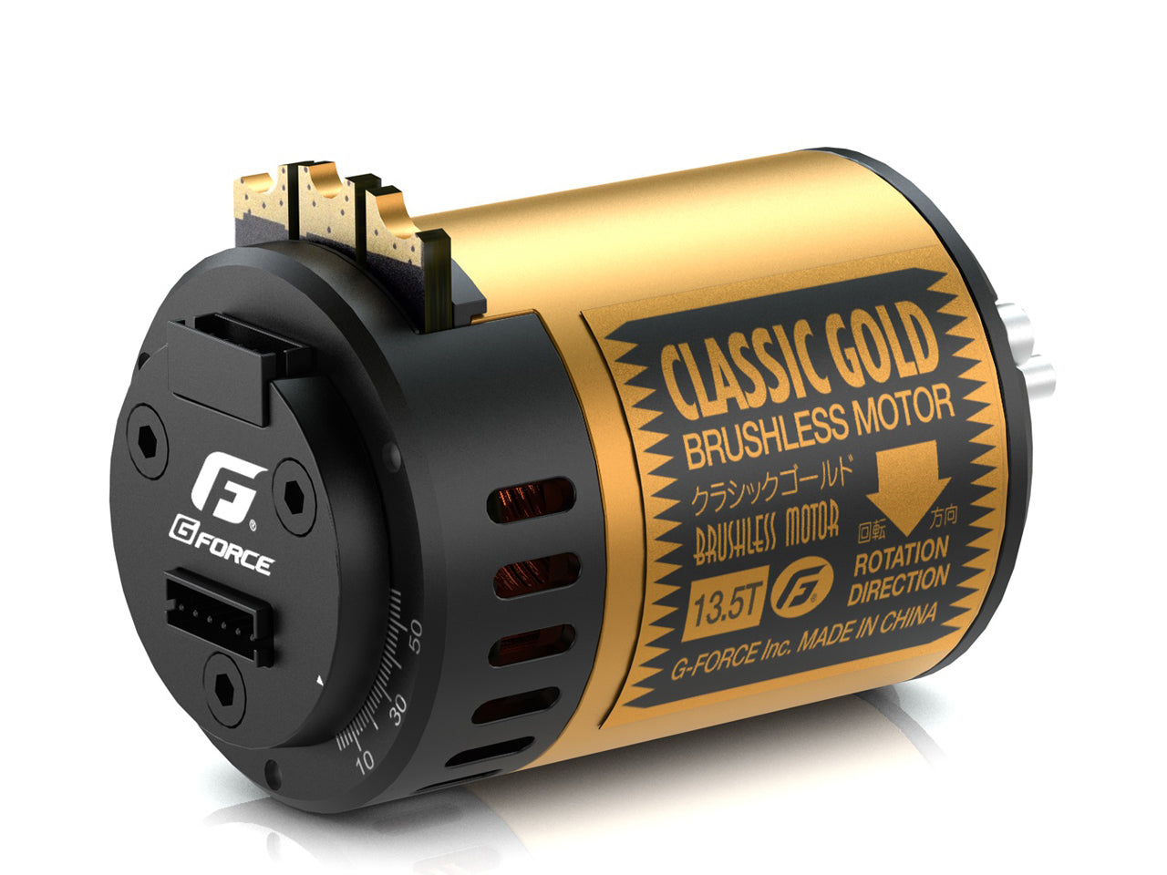 (PO JUL 2026) G-Force G0460 Classic Gold Brushless Motor 13.5T - BanzaiHobby