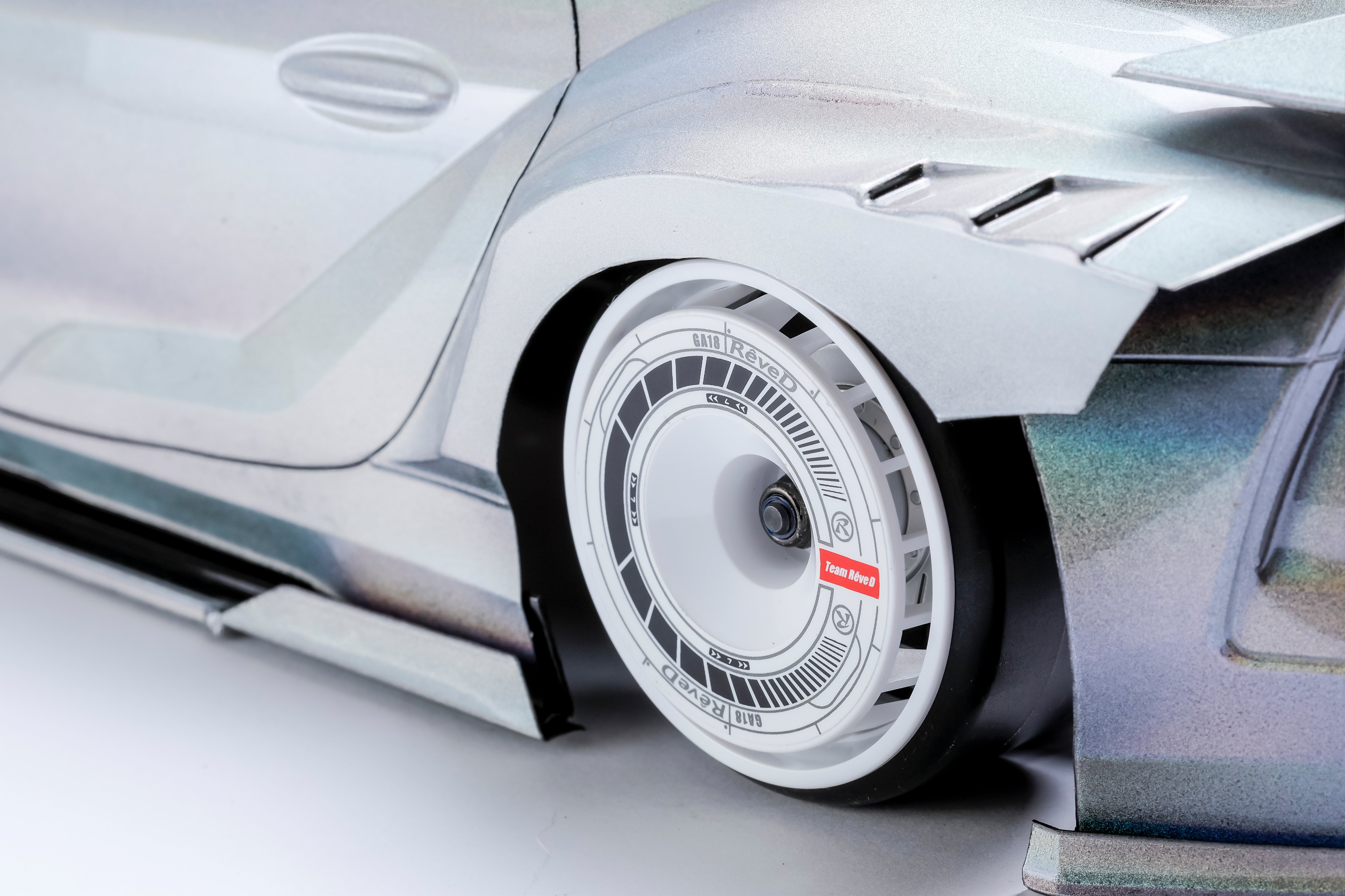 (PO JUL 2026) REVED RJ-WS01WP RW-GA18 Series Wheel Sticker (White/Pink) - BanzaiHobby