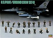 Hasegawa U.S. PILOT/GROUND CREW SET B - BanzaiHobby