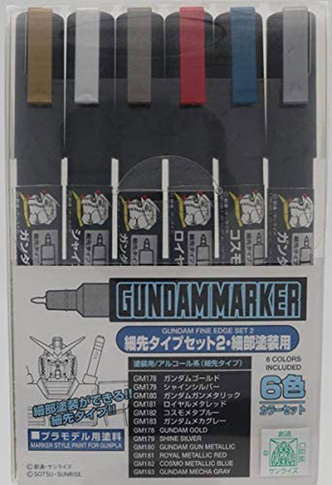 GSI Creos AMS126 Gundam Marker Fine Edge Set 2 - BanzaiHobby
