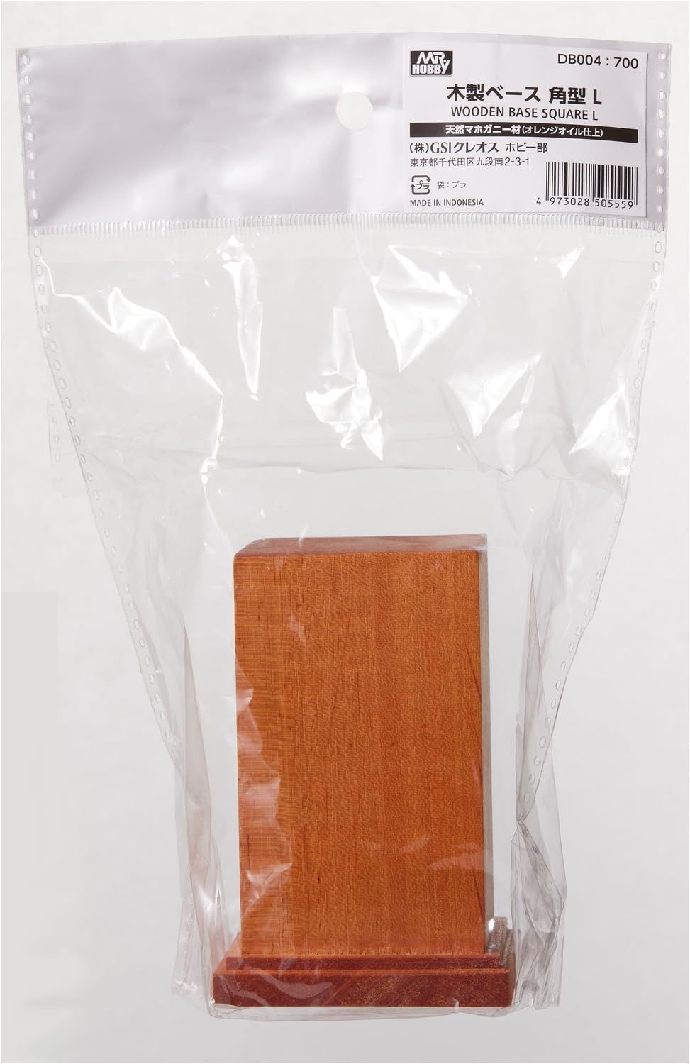 GSI Creos DB004 Wooden Base Square L 60mm Square Height 90mm Hobby Display Base - BanzaiHobby