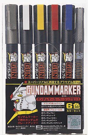 GSI Creos GMS105 Gundam Marker Basic Set (6 Markers) - BanzaiHobby