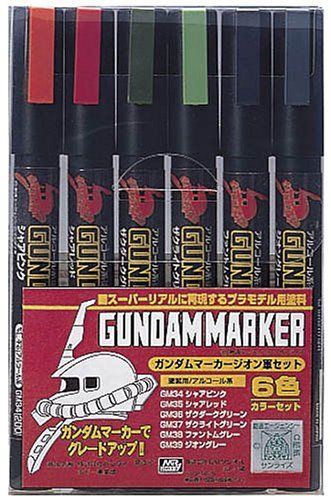 GSI Creos GMS108 Gundam Marker Zeon Set (6 Markers) - BanzaiHobby