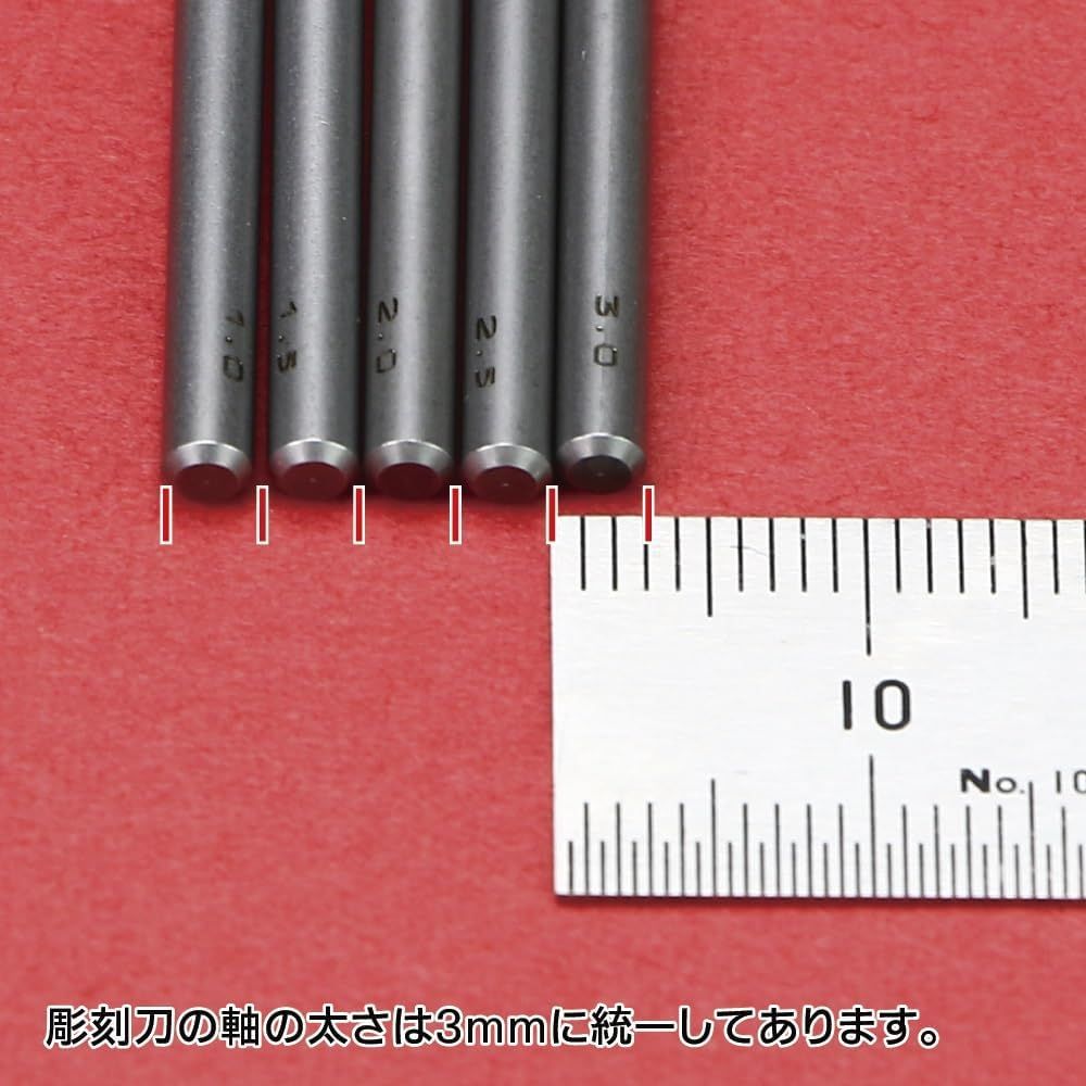 GodHand Set Di 3 Lame A Scalpello Tondo BBM-1-3 Da 1mm A 3mm Per Morsa A Spillo - Modellismo - 4