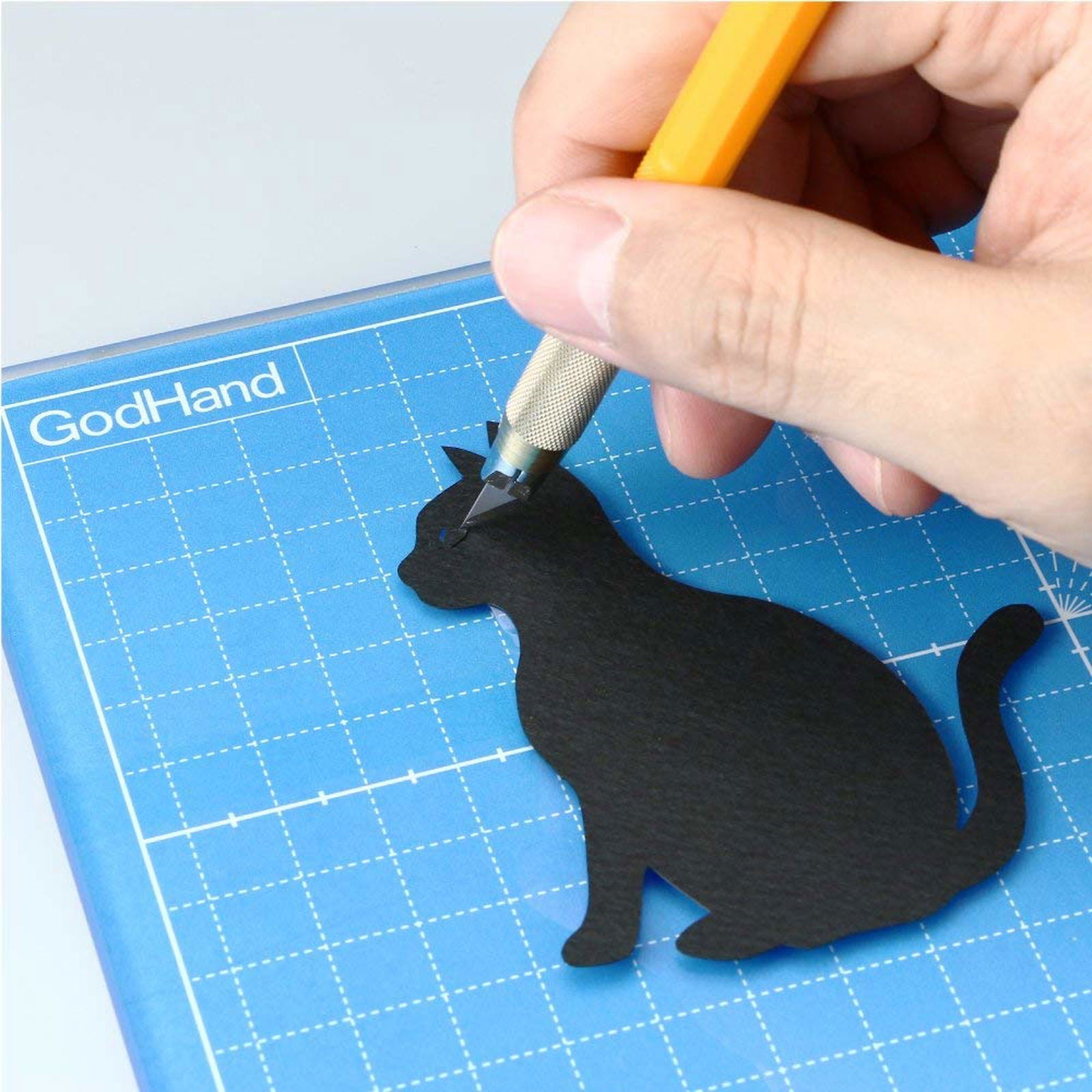 God Hand GH-GCM-B5-B Glass Cutter Mat Blue (151x227mm) - BanzaiHobby