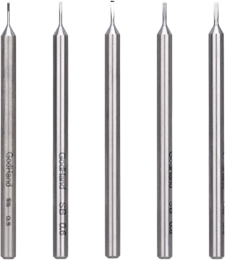 God Hand GH-SB-05-09 Spin Blade 0.5 - 0.9mm (Set of 5) - BanzaiHobby