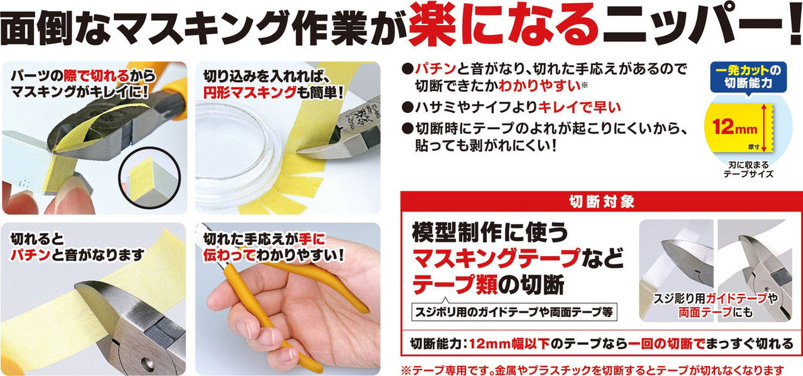 God Hand GH-SMN-125 Maspar Masking Tape Nippers - BanzaiHobby