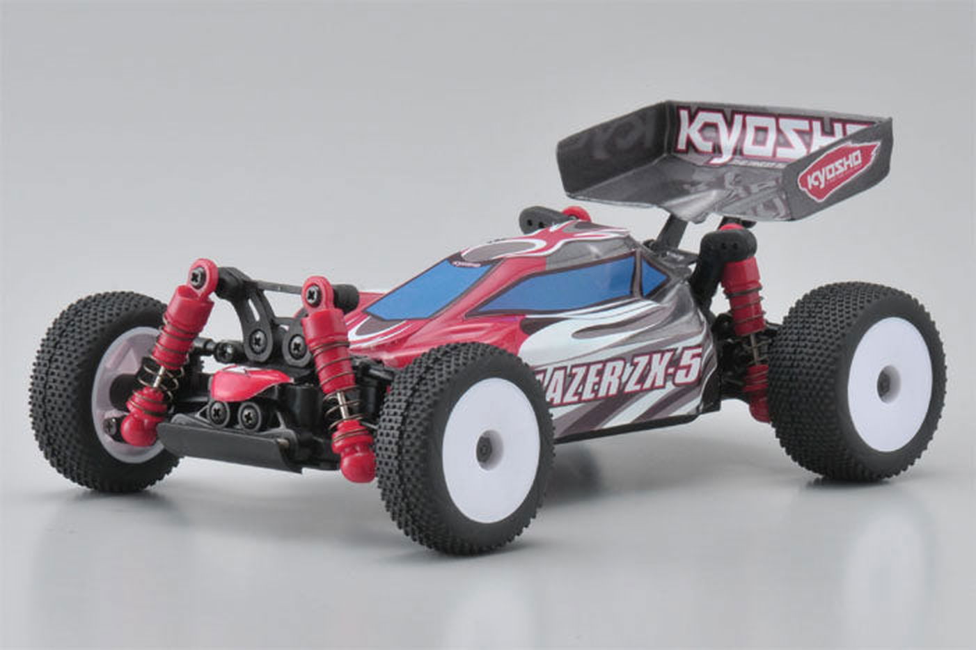 Kyosho 32282BCRG Lazer ZX-5 FS 4WD Buggy Red/Gray MB-010 ASF - BanzaiHobby