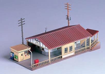 Greenmax 2614 Pre-colored Small Station (Unassembled Kit) - BanzaiHobby
