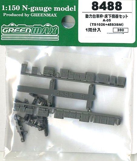 Greenmax Power Bogie Frame & Under Floor Parts Set A-08 (TS807+4136AM) - BanzaiHobby