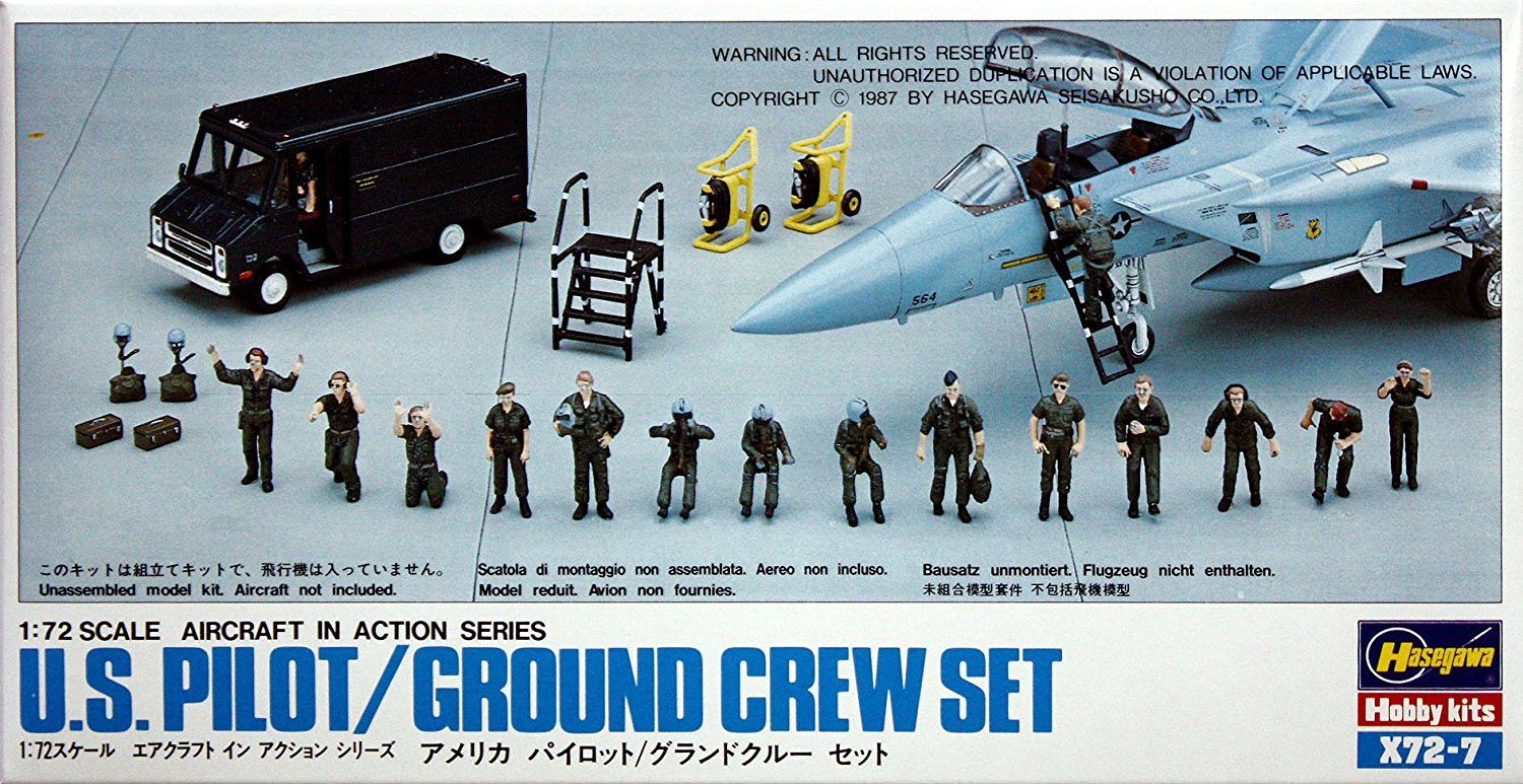 Hasegawa U.S.Pilot / Ground Crew Set - BanzaiHobby