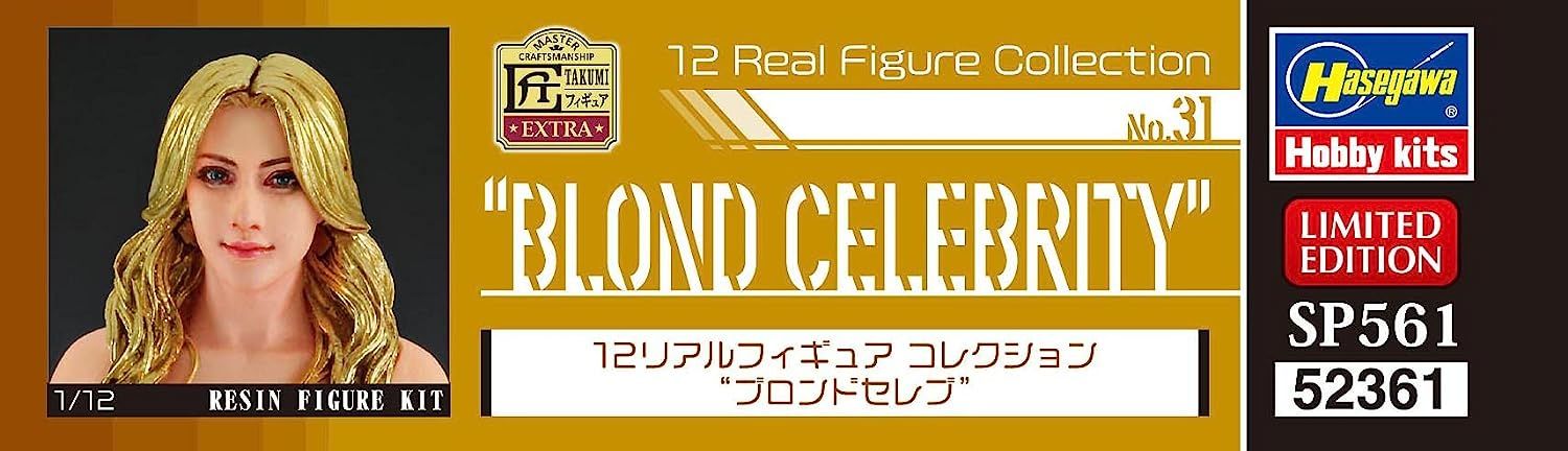Hasegawa 12 Real Figure Collection No.31 `Blonde Celebrity` - BanzaiHobby