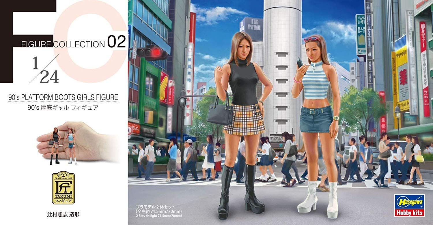 Hasegawa 90`s Platform boots Girls Figure - BanzaiHobby
