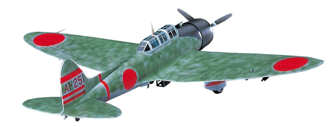 Hasegawa Aichi D3A1 Type 99 Carrier Dive Bomber (Val) Model 11 Midway Isl - BanzaiHobby