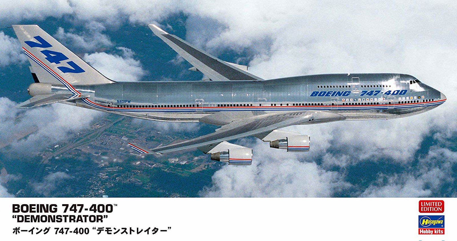 Hasegawa Boeing 747-400 `Demonstrator` - BanzaiHobby