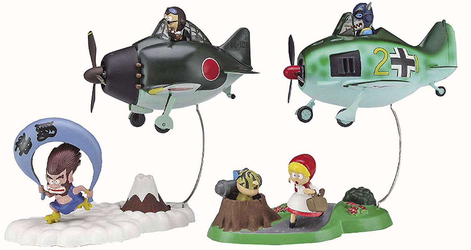 Hasegawa Egg World God Fighter (Zero) & Wolf Panic (Fw190) - BanzaiHobby