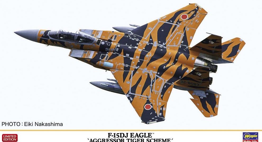 Hasegawa F-15DJ Eagle `Aggressor Tiger Scheme` - BanzaiHobby