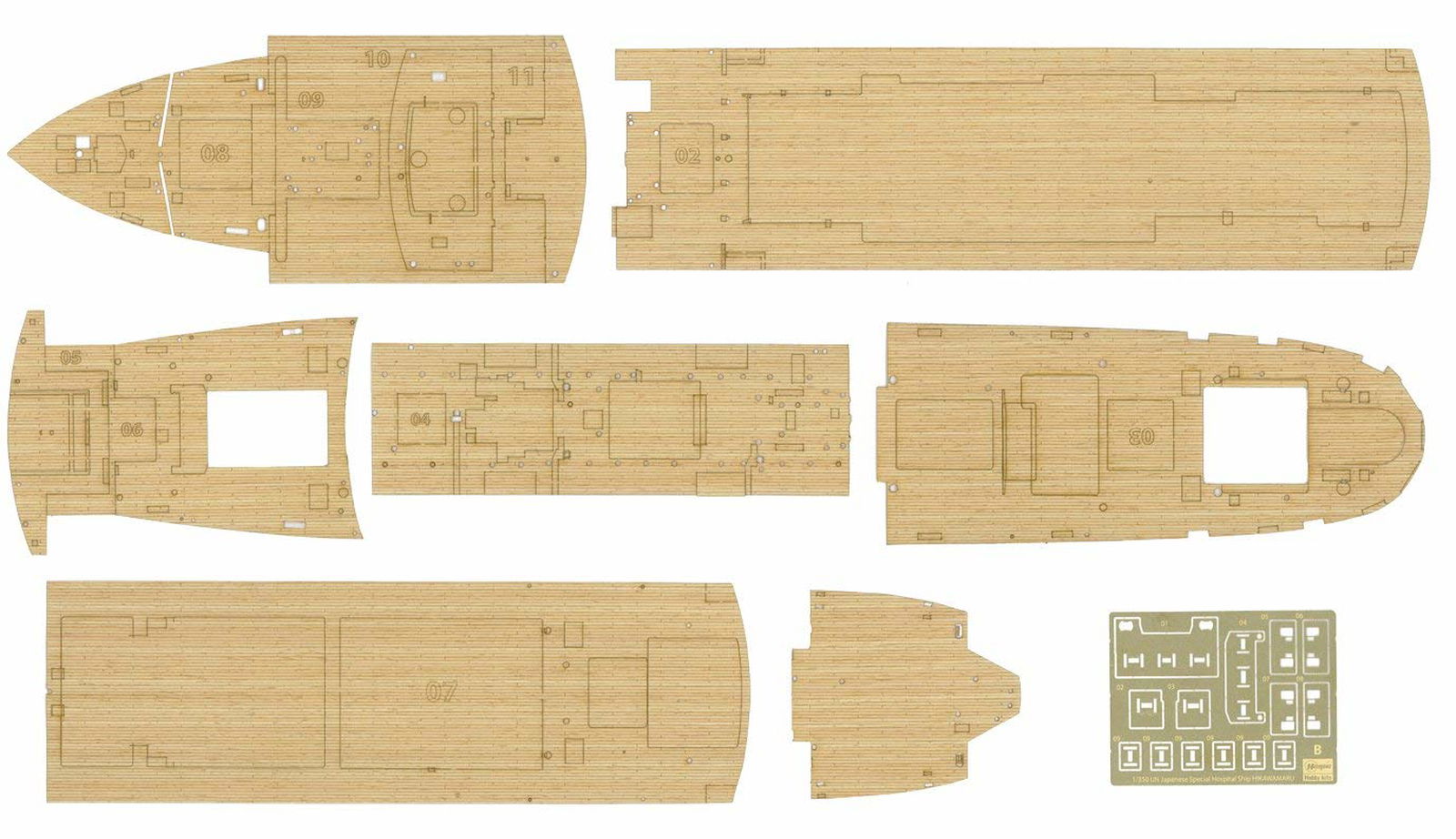 Hasegawa Hikawamaru Wood Deck - BanzaiHobby