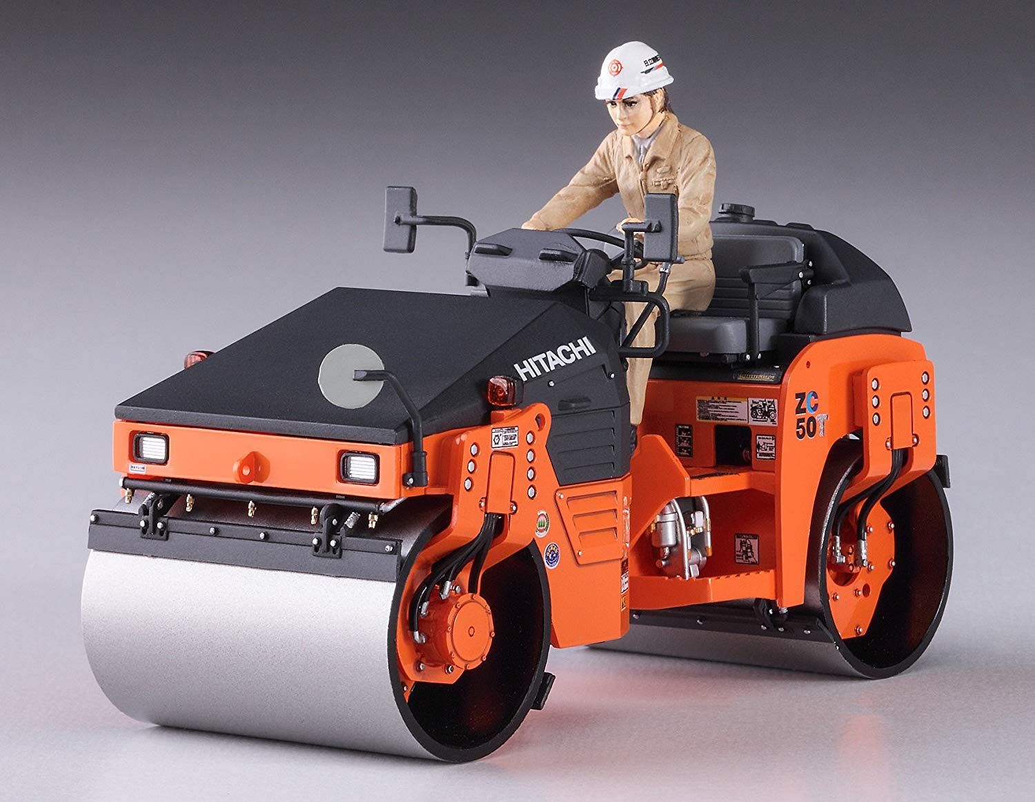 Hasegawa Hitachi Construction Machinery Tandem Vibratory Rollers ZC50T-5 - BanzaiHobby