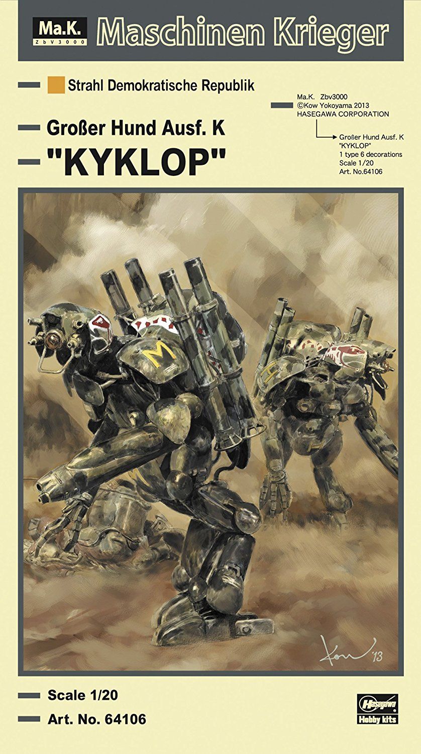 Hasegawa Humanoid Type Unmanned Interceptor Groserhund Ausf K Kyklop - BanzaiHobby