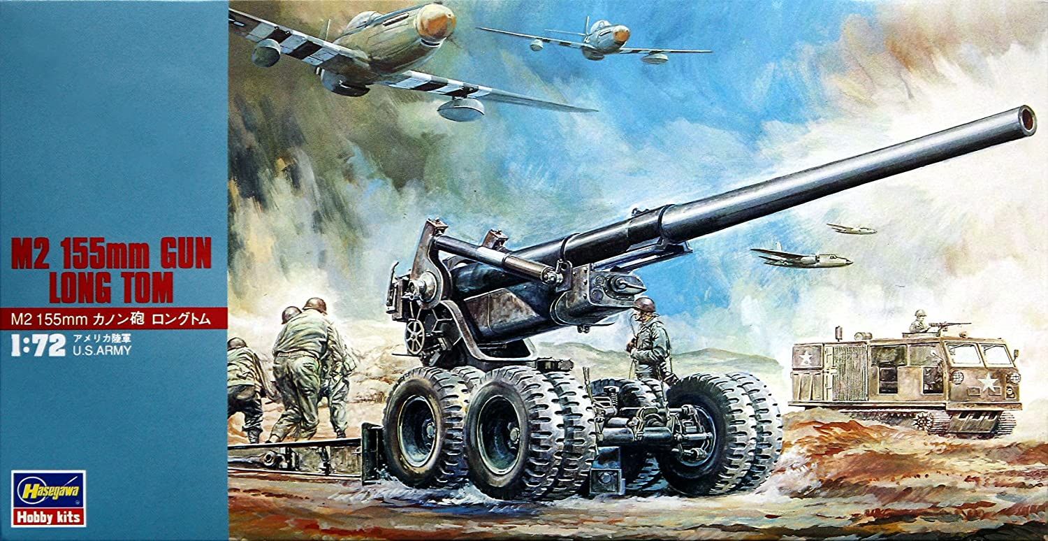 Hasegawa M2 155mm Gun Long Tom - BanzaiHobby