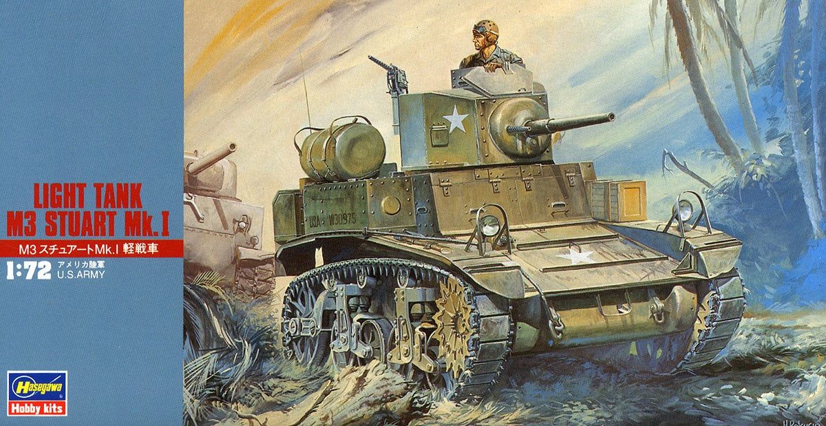 Hasegawa M3 Light Tank M3 Stuart Mk.I - BanzaiHobby