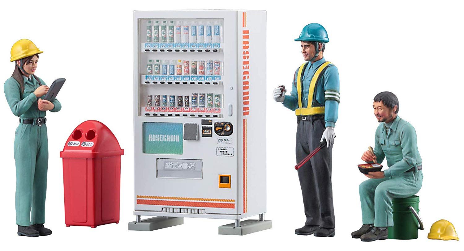 Hasegawa [PO AUG 2021] Construction Worker Set B (Break Figure x3 and Acc - BanzaiHobby